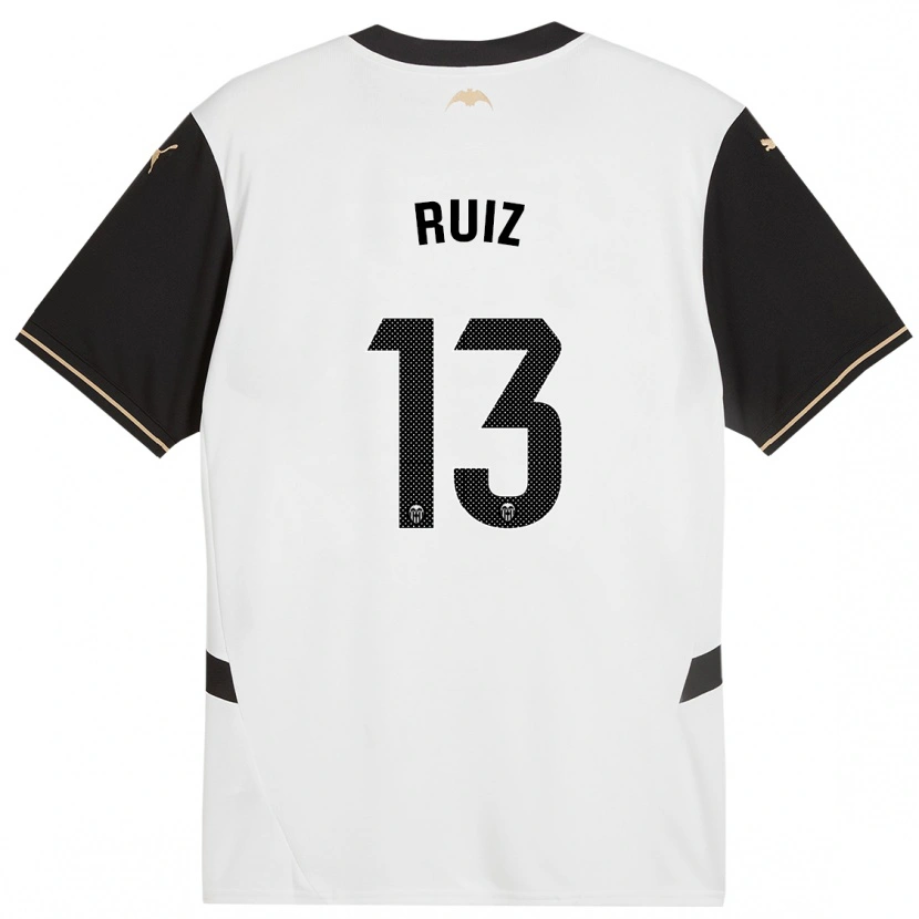 Danxen Heren Nil Ruiz #13 Wit Zwart Thuisshirt Thuistenue 2024/25 T-Shirt