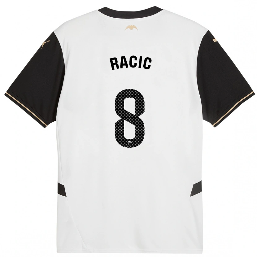 Danxen Heren Uros Racic #8 Wit Zwart Thuisshirt Thuistenue 2024/25 T-Shirt