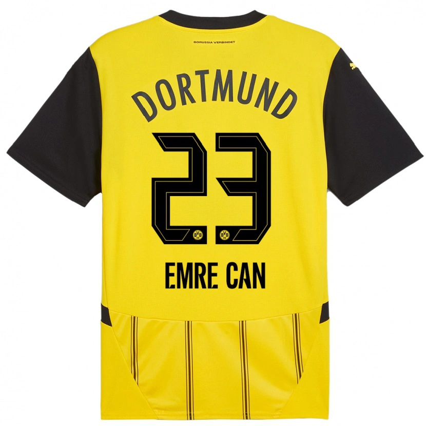 Danxen Heren Emre Can #23 Geel Zwart Thuisshirt Thuistenue 2024/25 T-Shirt