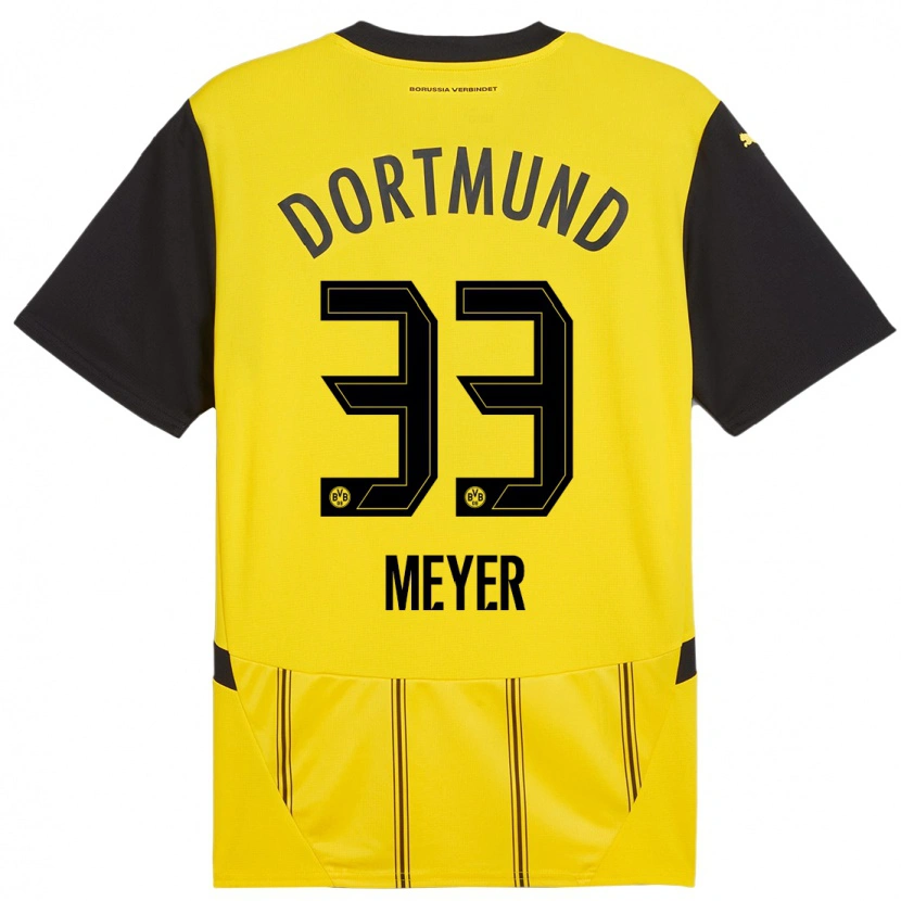 Danxen Heren Alexander Meyer #33 Geel Zwart Thuisshirt Thuistenue 2024/25 T-Shirt