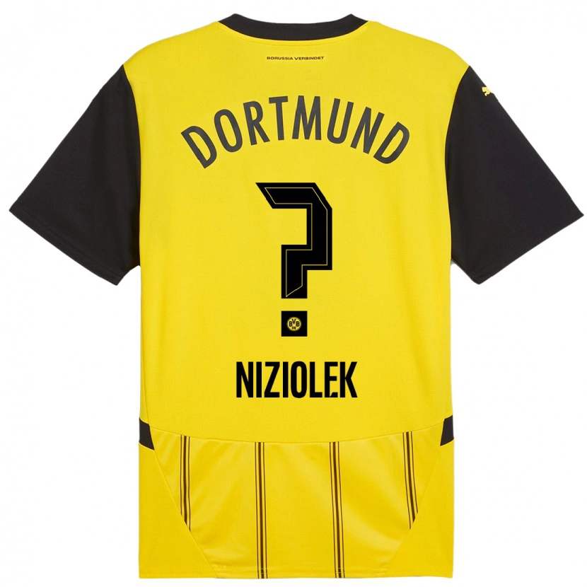 Danxen Heren Alex Niziolek #0 Geel Zwart Thuisshirt Thuistenue 2024/25 T-Shirt