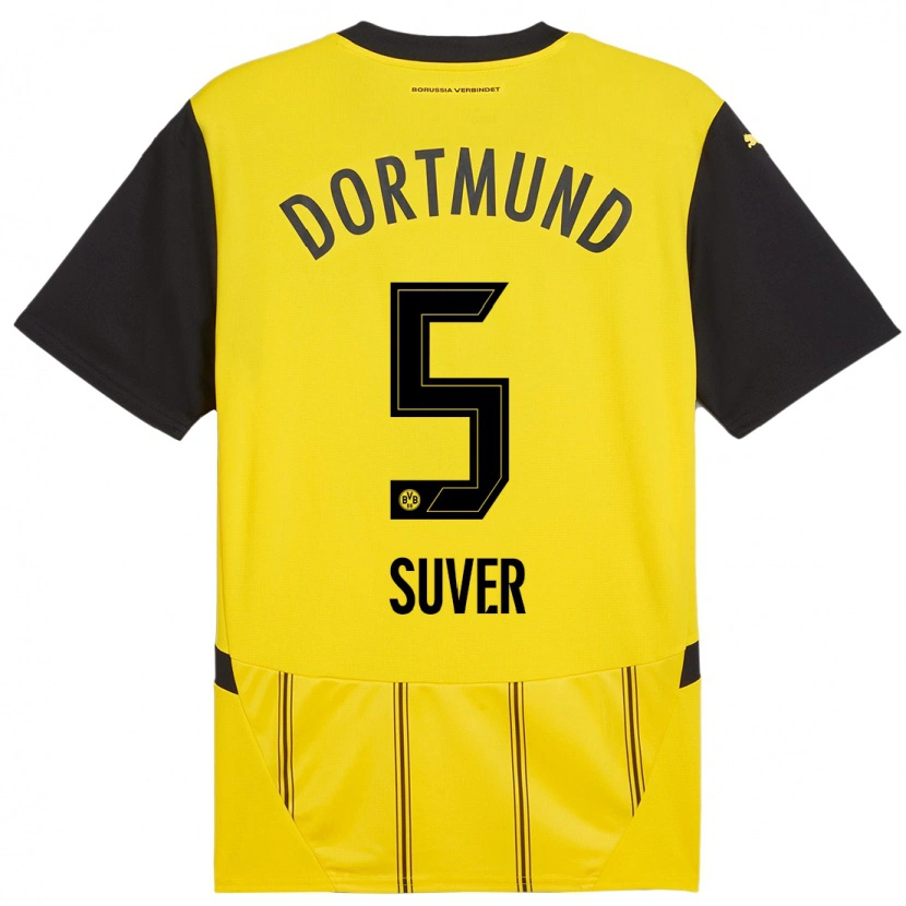 Danxen Heren Mario Suver #5 Geel Zwart Thuisshirt Thuistenue 2024/25 T-Shirt