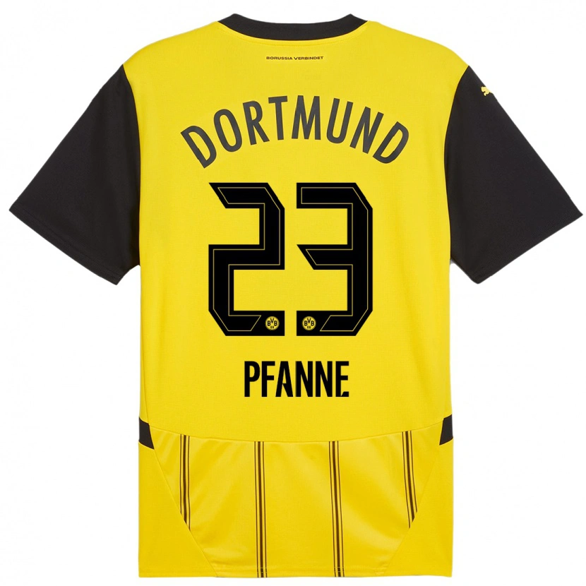 Danxen Heren Franz Pfanne #23 Geel Zwart Thuisshirt Thuistenue 2024/25 T-Shirt