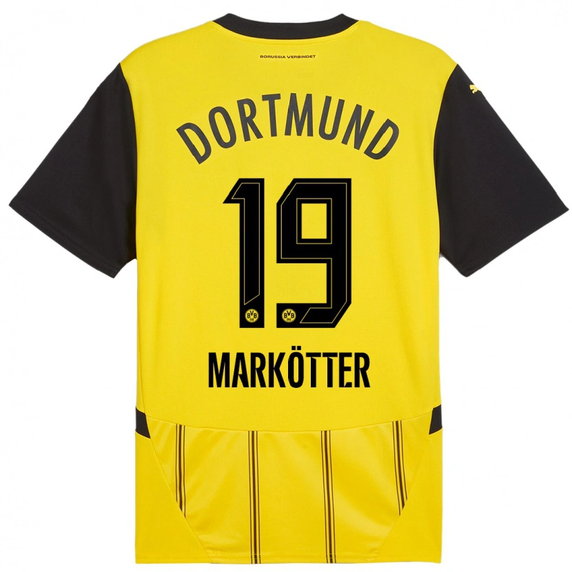 Danxen Heren Jonah Markötter #19 Geel Zwart Thuisshirt Thuistenue 2024/25 T-Shirt