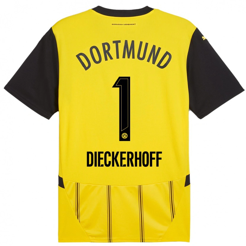 Danxen Heren Max Dieckerhoff #1 Geel Zwart Thuisshirt Thuistenue 2024/25 T-Shirt