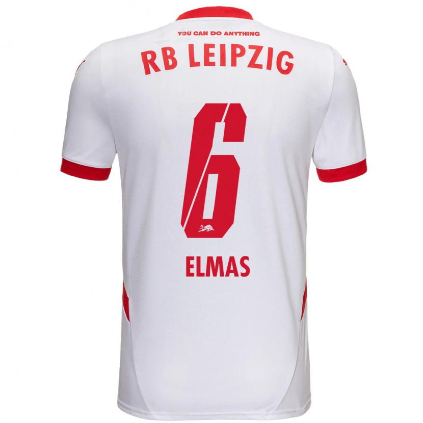 Danxen Heren Eljif Elmas #6 Wit Rood Thuisshirt Thuistenue 2024/25 T-Shirt