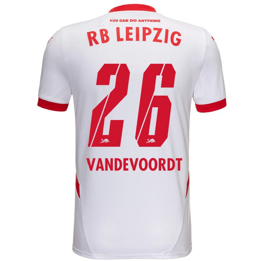 Danxen Heren Maarten Vandevoordt #26 Wit Rood Thuisshirt Thuistenue 2024/25 T-Shirt