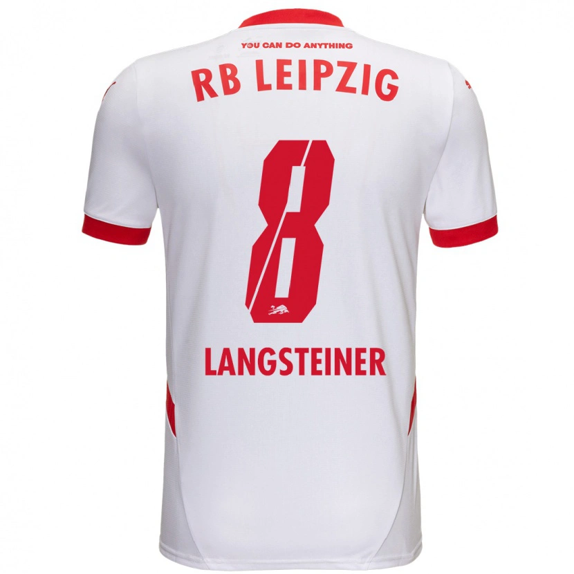 Danxen Heren Toni Langsteiner #8 Wit Rood Thuisshirt Thuistenue 2024/25 T-Shirt