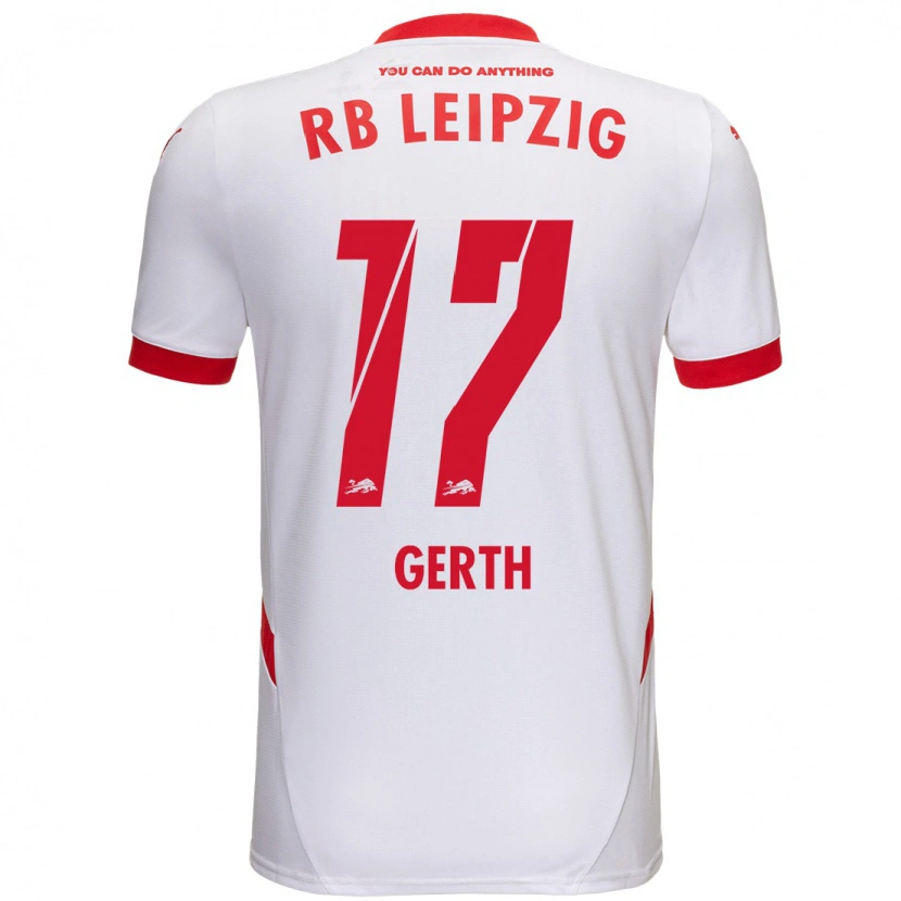 Danxen Heren Amos Gerth #17 Wit Rood Thuisshirt Thuistenue 2024/25 T-Shirt