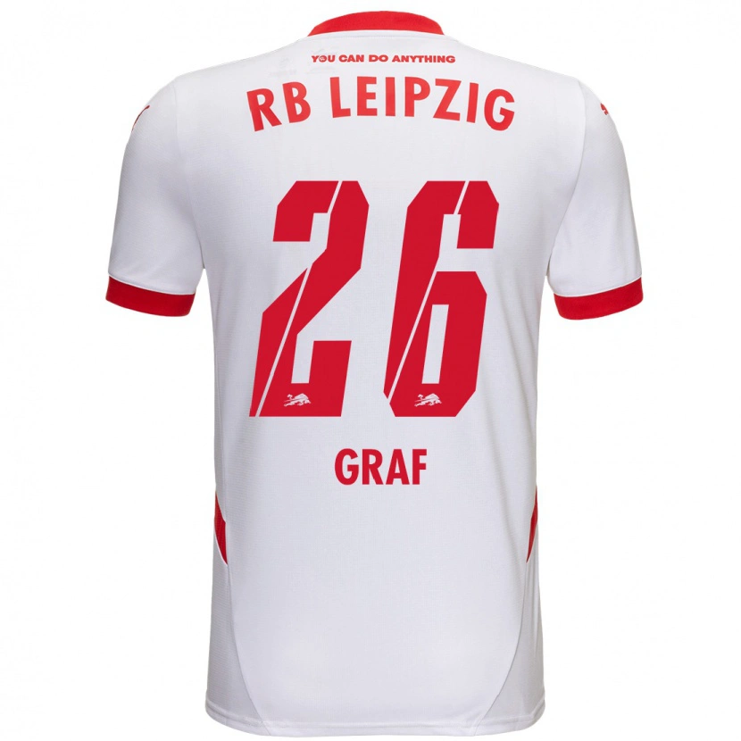 Danxen Heren Luca Maria Graf #26 Wit Rood Thuisshirt Thuistenue 2024/25 T-Shirt