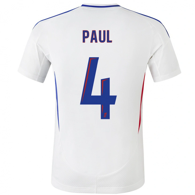 Danxen Heren Paul Akouokou #4 Wit Blauw Thuisshirt Thuistenue 2024/25 T-Shirt