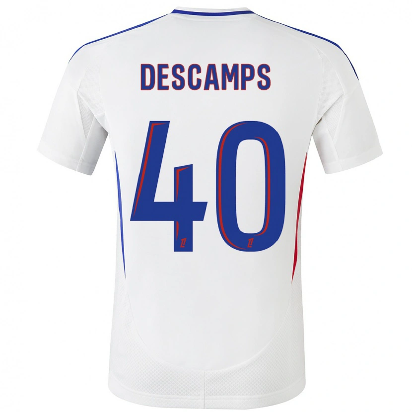 Danxen Heren Rémy Descamps #40 Wit Blauw Thuisshirt Thuistenue 2024/25 T-Shirt