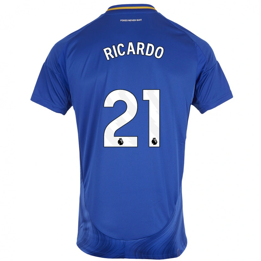 Danxen Heren Ricardo Pereira #21 Blauw Wit Thuisshirt Thuistenue 2024/25 T-Shirt