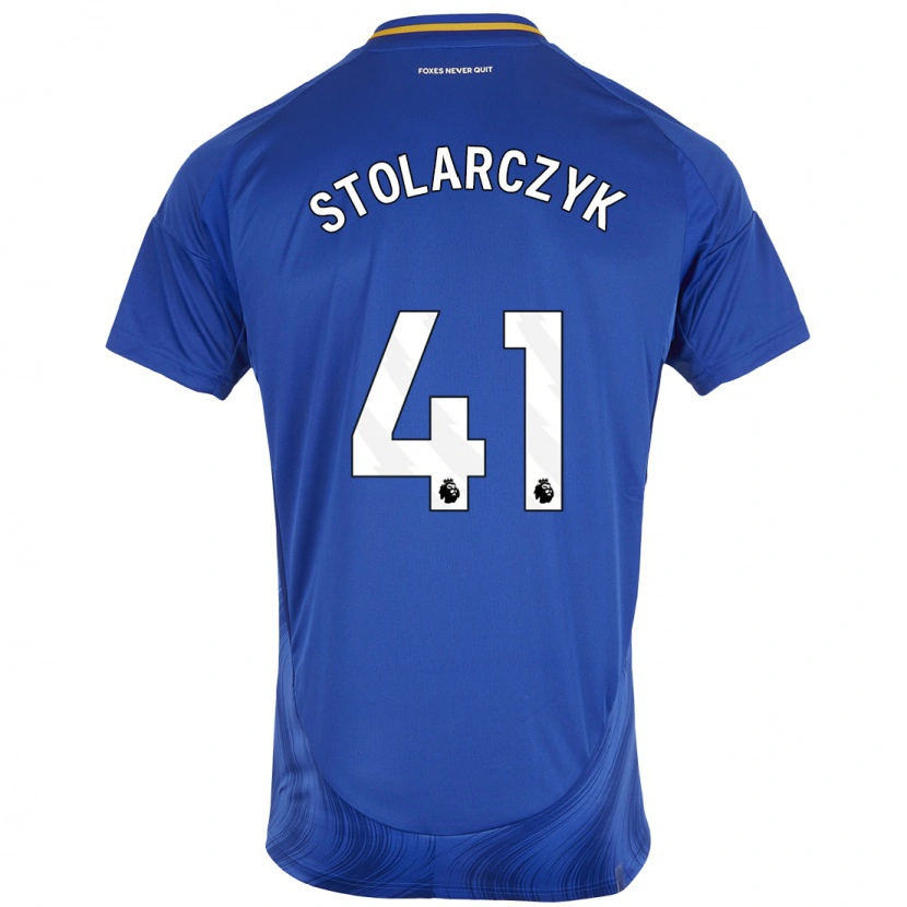 Danxen Heren Jakub Stolarczyk #41 Blauw Wit Thuisshirt Thuistenue 2024/25 T-Shirt