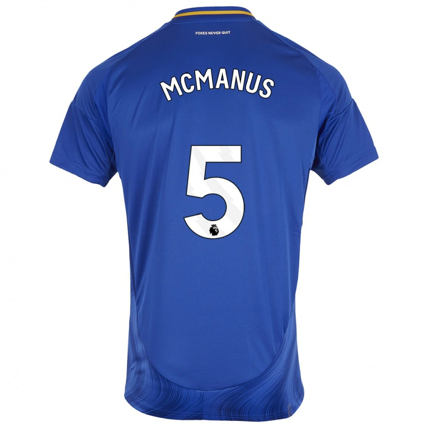 Danxen Heren Abbie Mcmanus #5 Blauw Wit Thuisshirt Thuistenue 2024/25 T-Shirt