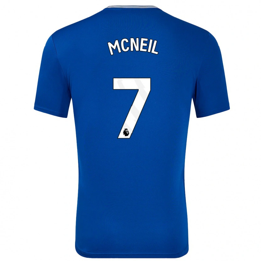 Danxen Heren Dwight Mcneil #7 Blauw Met Thuisshirt Thuistenue 2024/25 T-Shirt