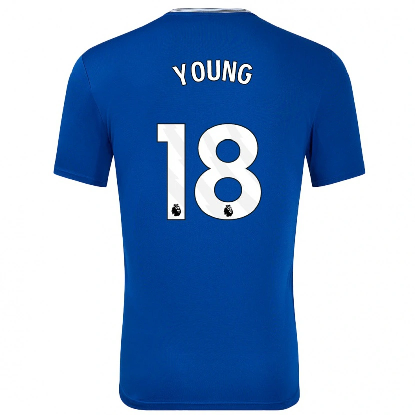 Danxen Heren Ashley Young #18 Blauw Met Thuisshirt Thuistenue 2024/25 T-Shirt