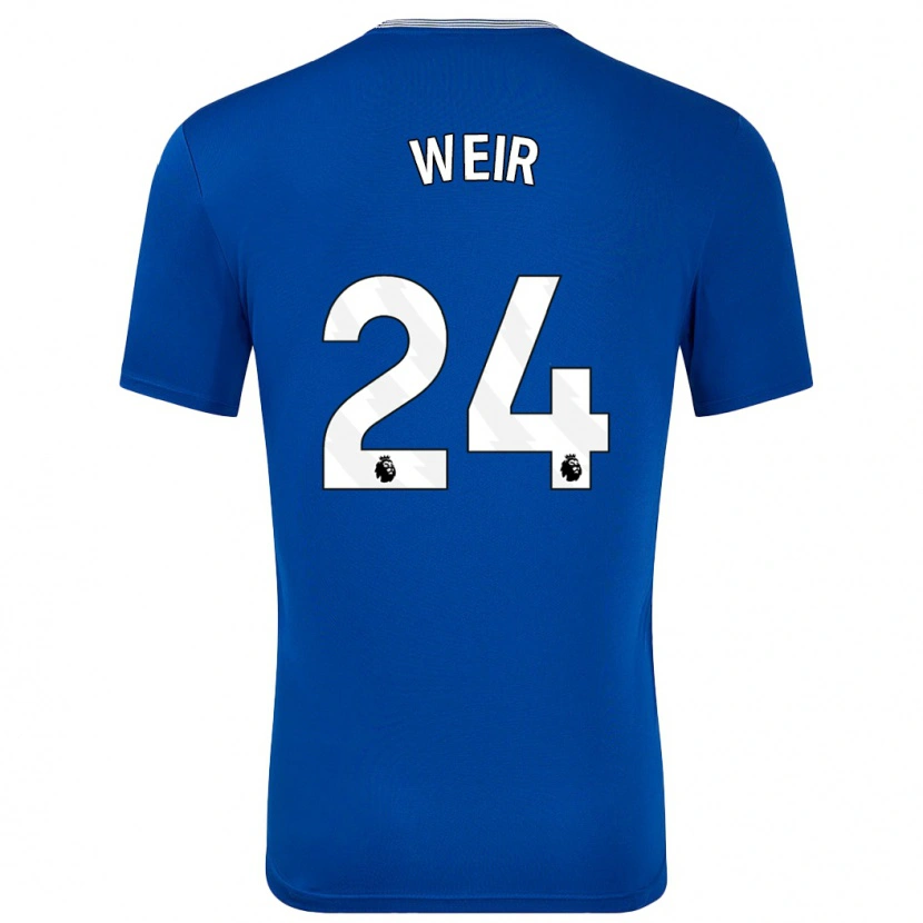 Danxen Heren Kenzie Weir #24 Blauw Met Thuisshirt Thuistenue 2024/25 T-Shirt