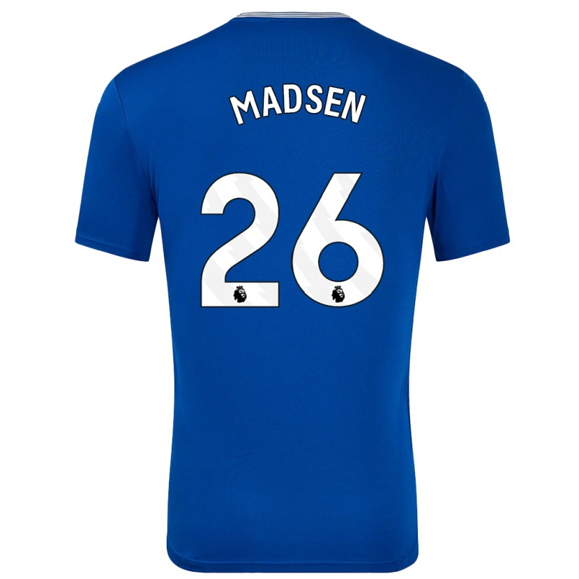 Danxen Heren Rikke Madsen #26 Blauw Met Thuisshirt Thuistenue 2024/25 T-Shirt