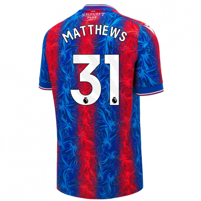 Danxen Heren Remi Matthews #31 Rood Blauwe Strepen Thuisshirt Thuistenue 2024/25 T-Shirt