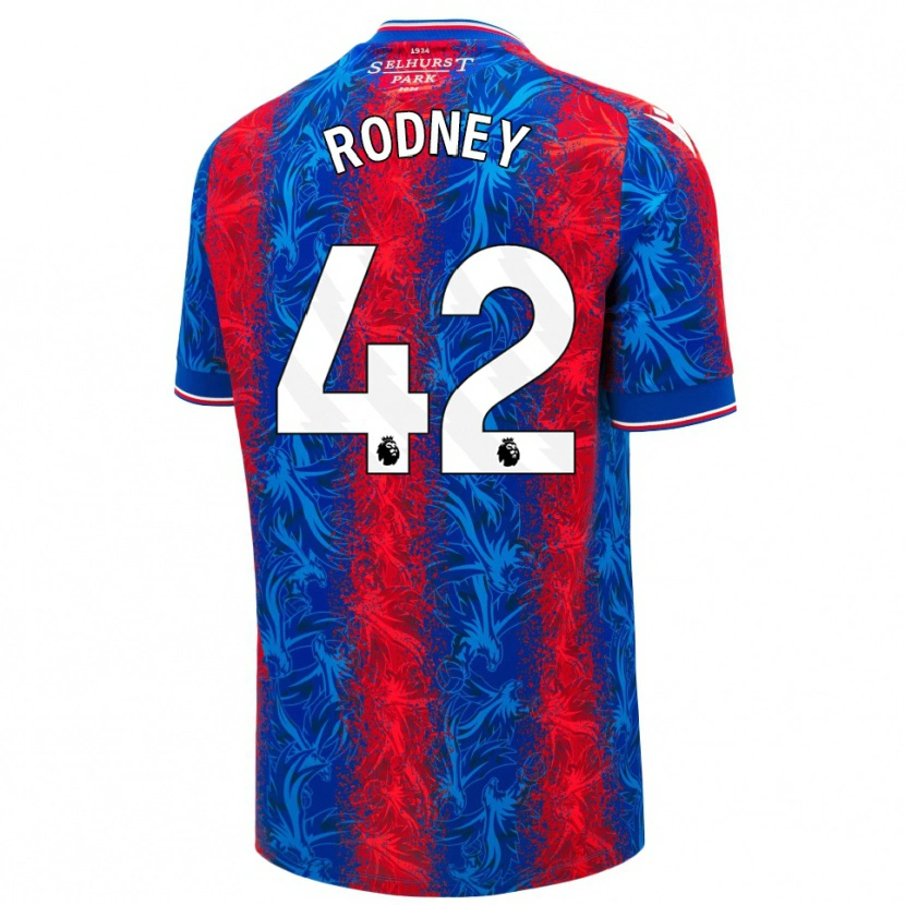 Danxen Heren Kaden Rodney #42 Rood Blauwe Strepen Thuisshirt Thuistenue 2024/25 T-Shirt