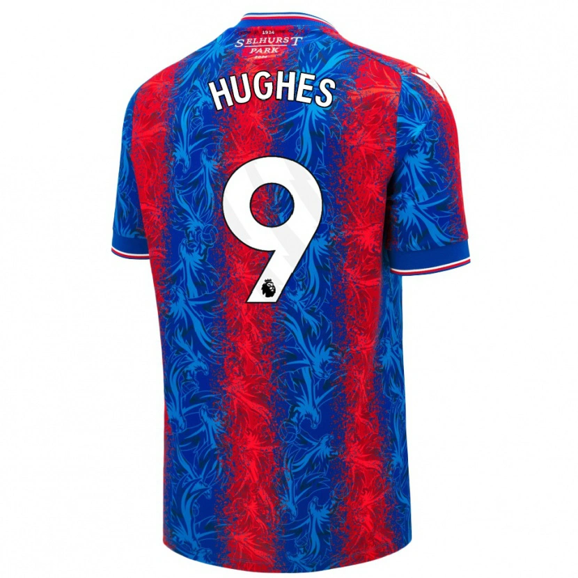 Danxen Heren Elise Hughes #9 Rood Blauwe Strepen Thuisshirt Thuistenue 2024/25 T-Shirt