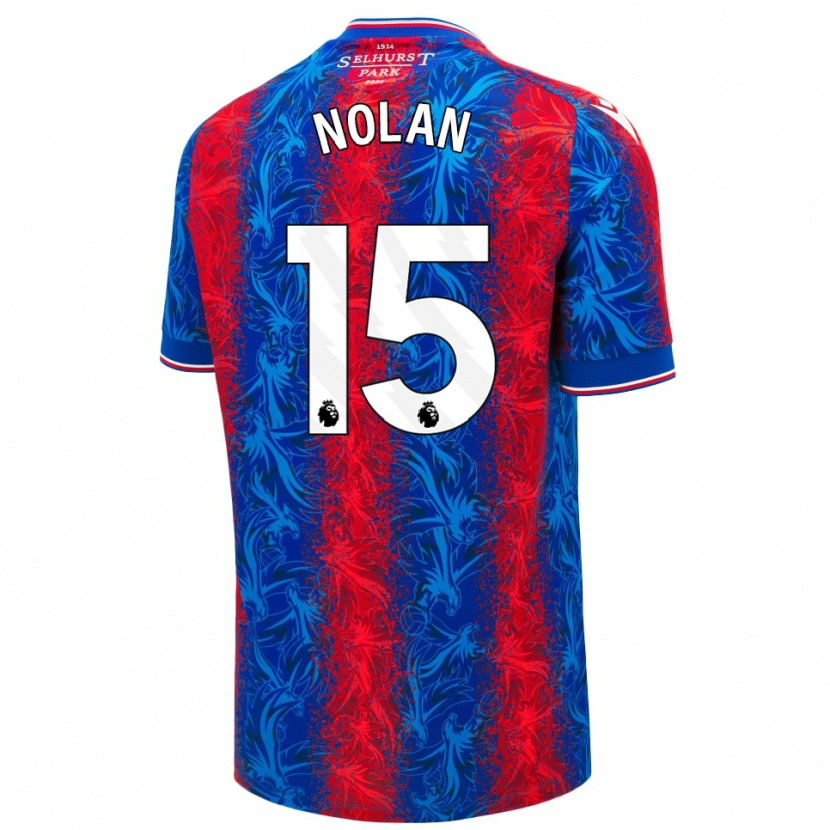 Danxen Heren Hayley Nolan #15 Rood Blauwe Strepen Thuisshirt Thuistenue 2024/25 T-Shirt