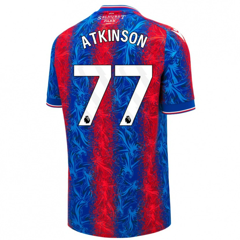 Danxen Heren Isibeal Atkinson #77 Rood Blauwe Strepen Thuisshirt Thuistenue 2024/25 T-Shirt