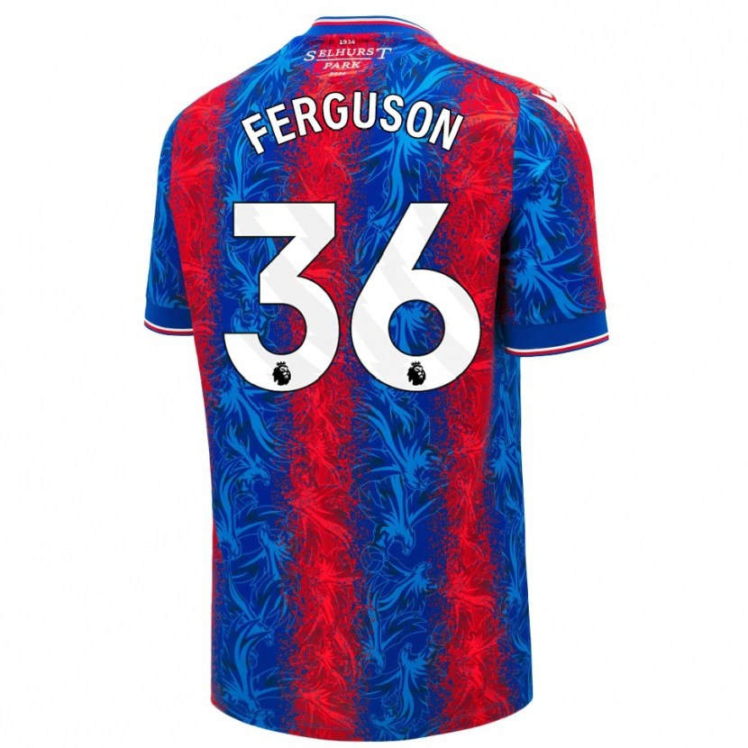 Danxen Heren Nathan Ferguson #36 Rood Blauwe Strepen Thuisshirt Thuistenue 2024/25 T-Shirt