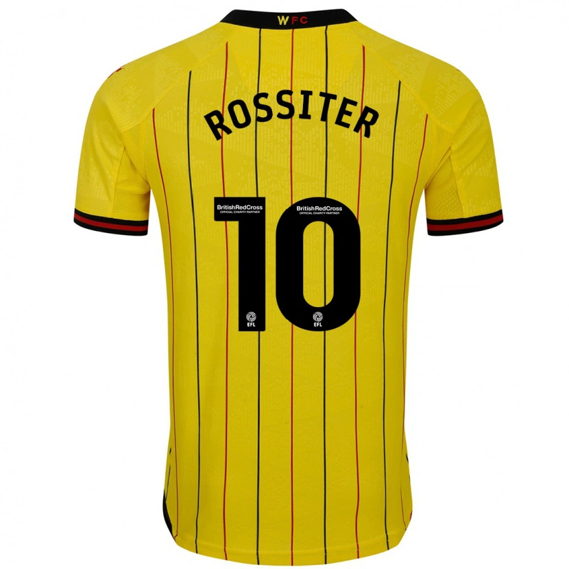 Danxen Heren Annie Rossiter #10 Geel Zwart Thuisshirt Thuistenue 2024/25 T-Shirt