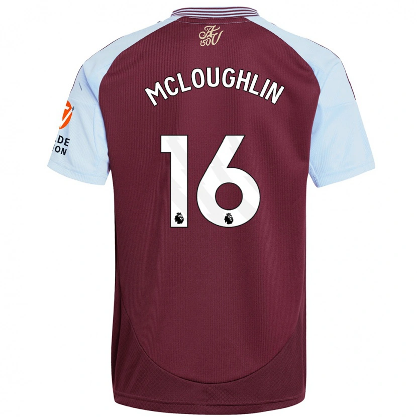 Danxen Heren Olivia Mcloughlin #16 Bordeaux Hemelsblauw Thuisshirt Thuistenue 2024/25 T-Shirt