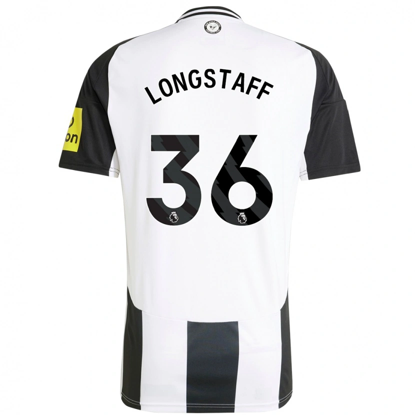 Danxen Heren Sean Longstaff #36 Wit Zwart Thuisshirt Thuistenue 2024/25 T-Shirt