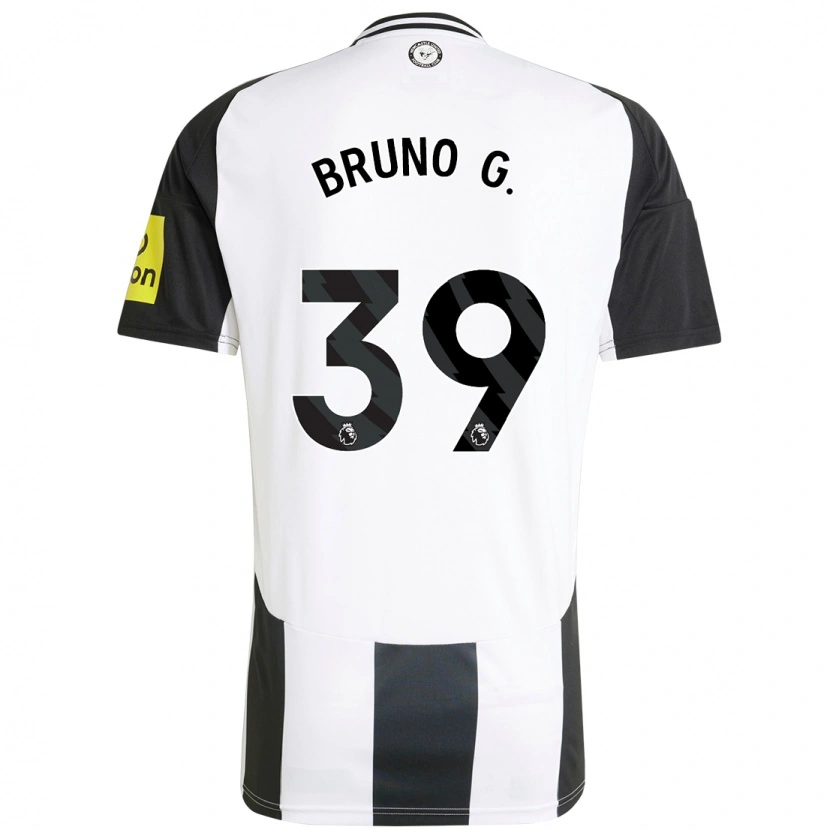 Danxen Heren Bruno Guimarães #39 Wit Zwart Thuisshirt Thuistenue 2024/25 T-Shirt