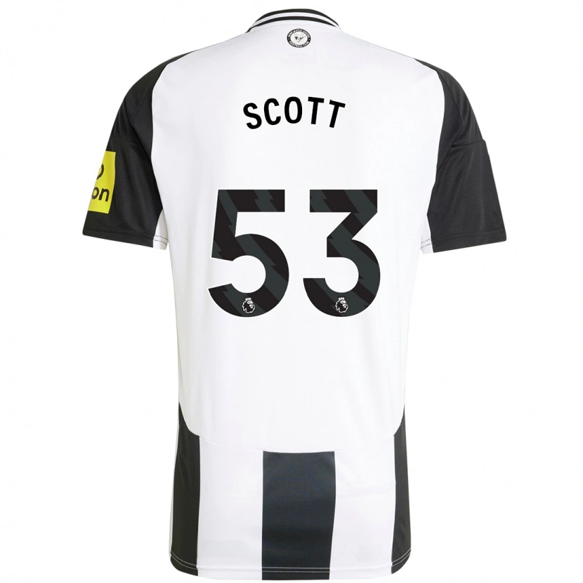 Danxen Heren Joshua Scott #53 Wit Zwart Thuisshirt Thuistenue 2024/25 T-Shirt