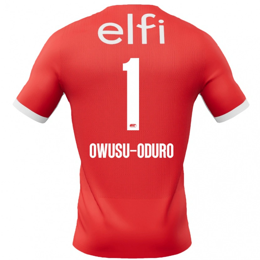 Danxen Heren Rome Jayden Owusu-Oduro #1 Rood Wit Thuisshirt Thuistenue 2024/25 T-Shirt