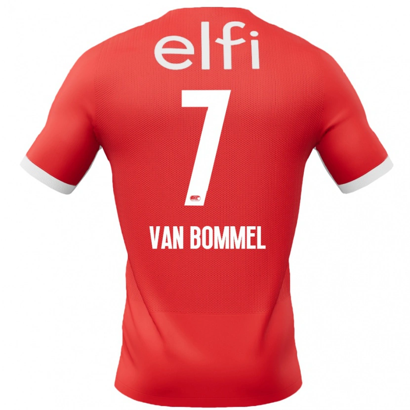 Danxen Heren Ruben Van Bommel #7 Rood Wit Thuisshirt Thuistenue 2024/25 T-Shirt