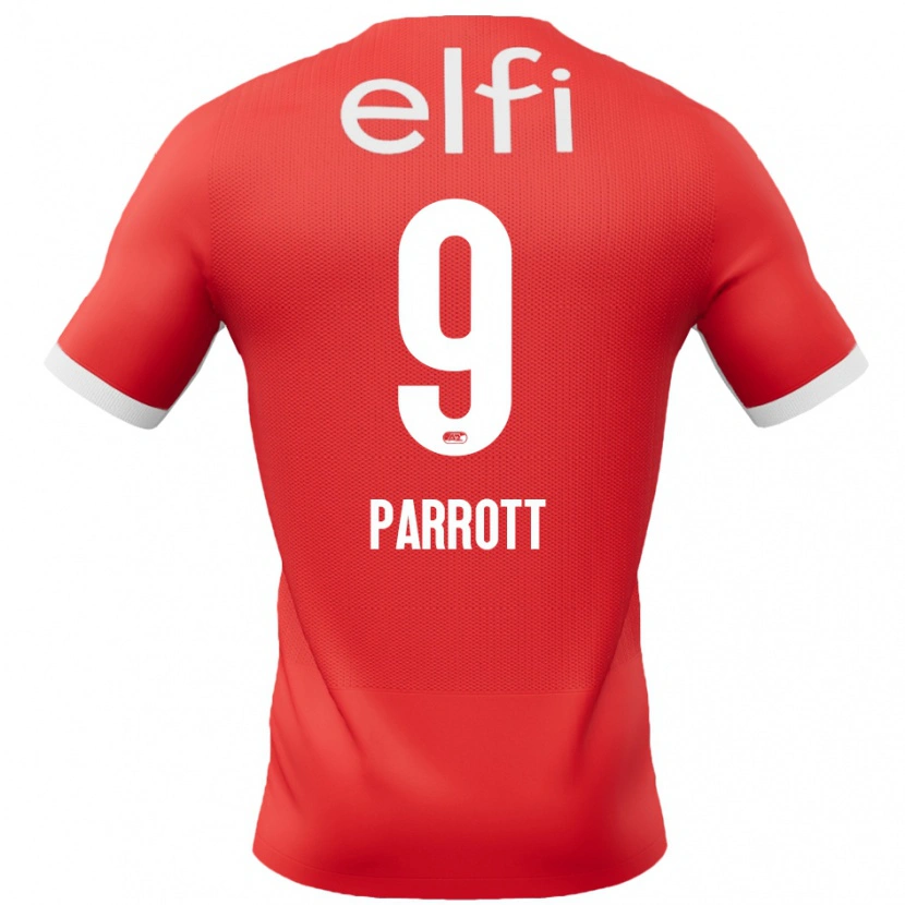 Danxen Heren Troy Parrott #9 Rood Wit Thuisshirt Thuistenue 2024/25 T-Shirt