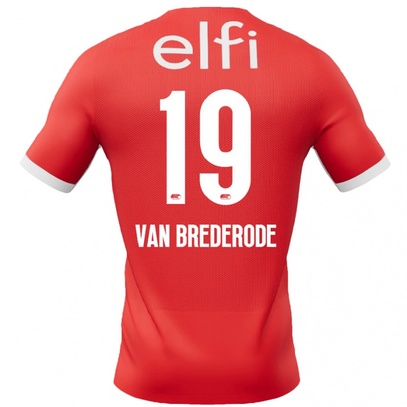 Danxen Heren Myron Van Brederode #19 Rood Wit Thuisshirt Thuistenue 2024/25 T-Shirt