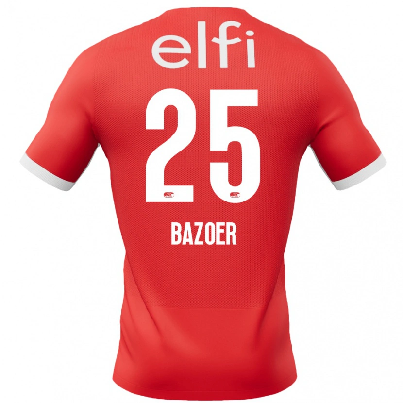 Danxen Heren Riechedly Bazoer #25 Rood Wit Thuisshirt Thuistenue 2024/25 T-Shirt