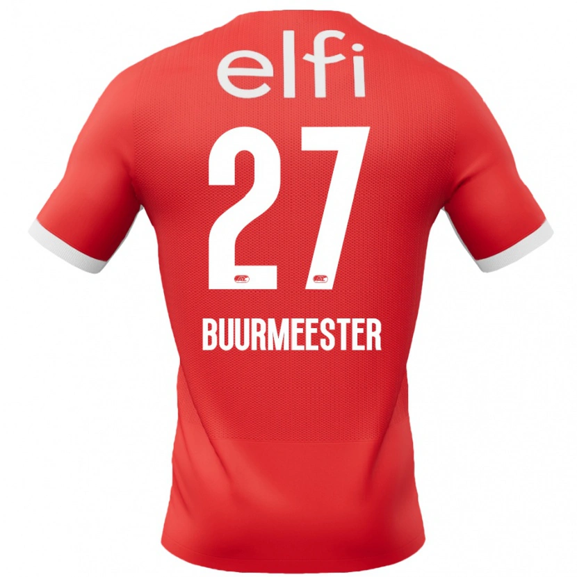 Danxen Heren Zico Buurmeester #27 Rood Wit Thuisshirt Thuistenue 2024/25 T-Shirt