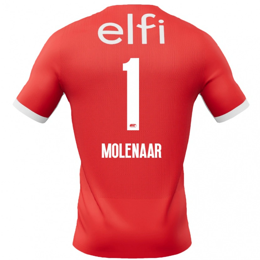 Danxen Heren Finn Molenaar #1 Rood Wit Thuisshirt Thuistenue 2024/25 T-Shirt