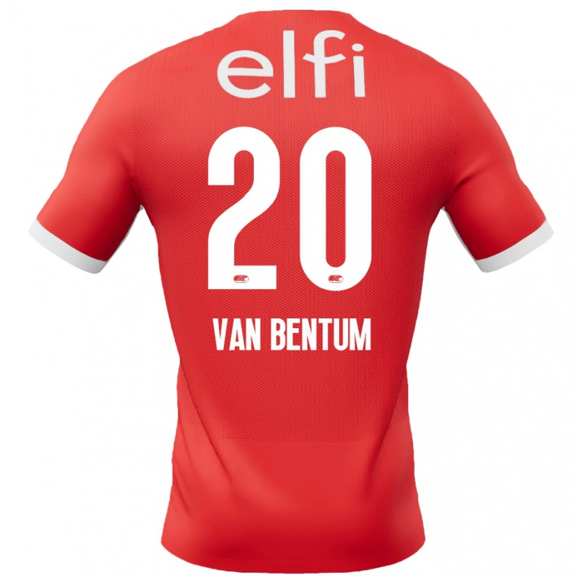 Danxen Heren Mirte Van Bentum #20 Rood Wit Thuisshirt Thuistenue 2024/25 T-Shirt