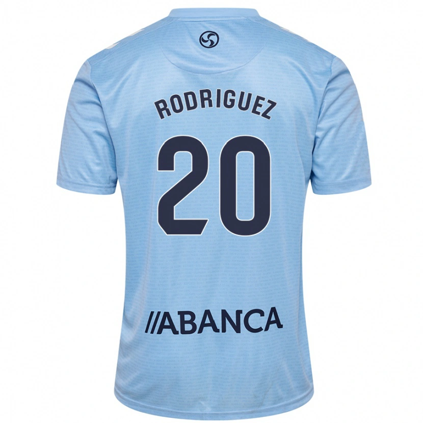 Danxen Heren Javi Rodríguez #20 Hemelsblauw Thuisshirt Thuistenue 2024/25 T-Shirt