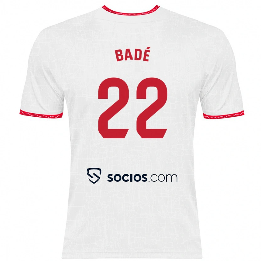 Danxen Heren Loïc Badé #22 Wit Rood Thuisshirt Thuistenue 2024/25 T-Shirt