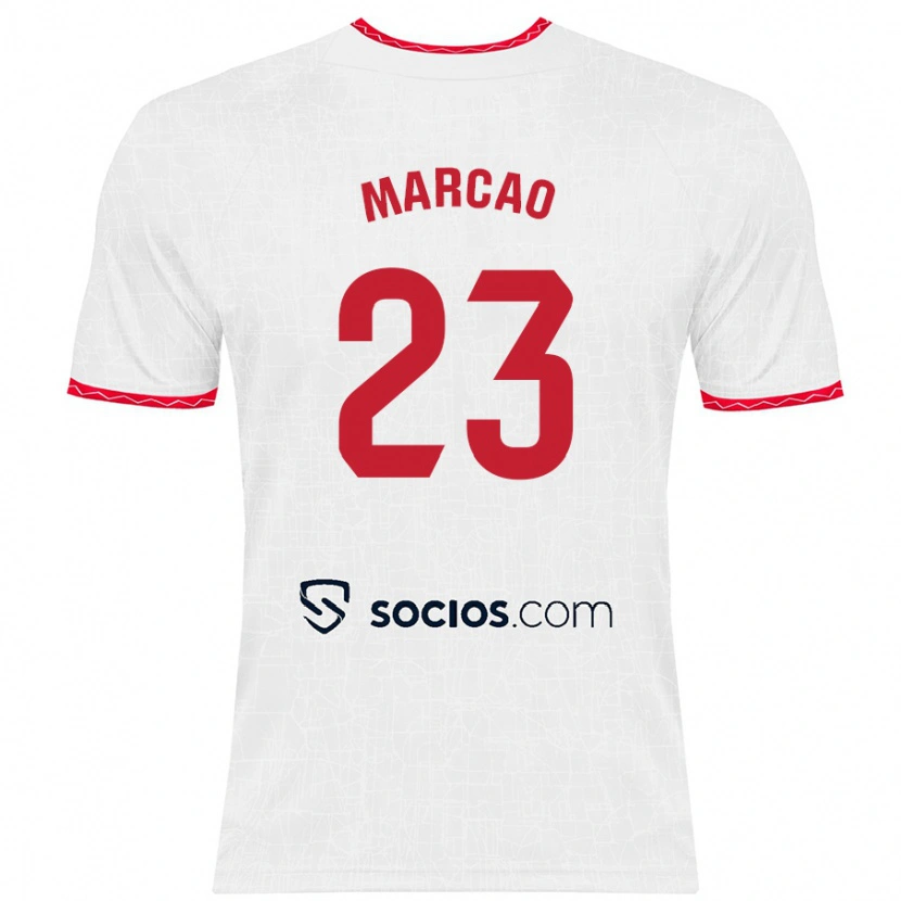 Danxen Heren Marcão #23 Wit Rood Thuisshirt Thuistenue 2024/25 T-Shirt