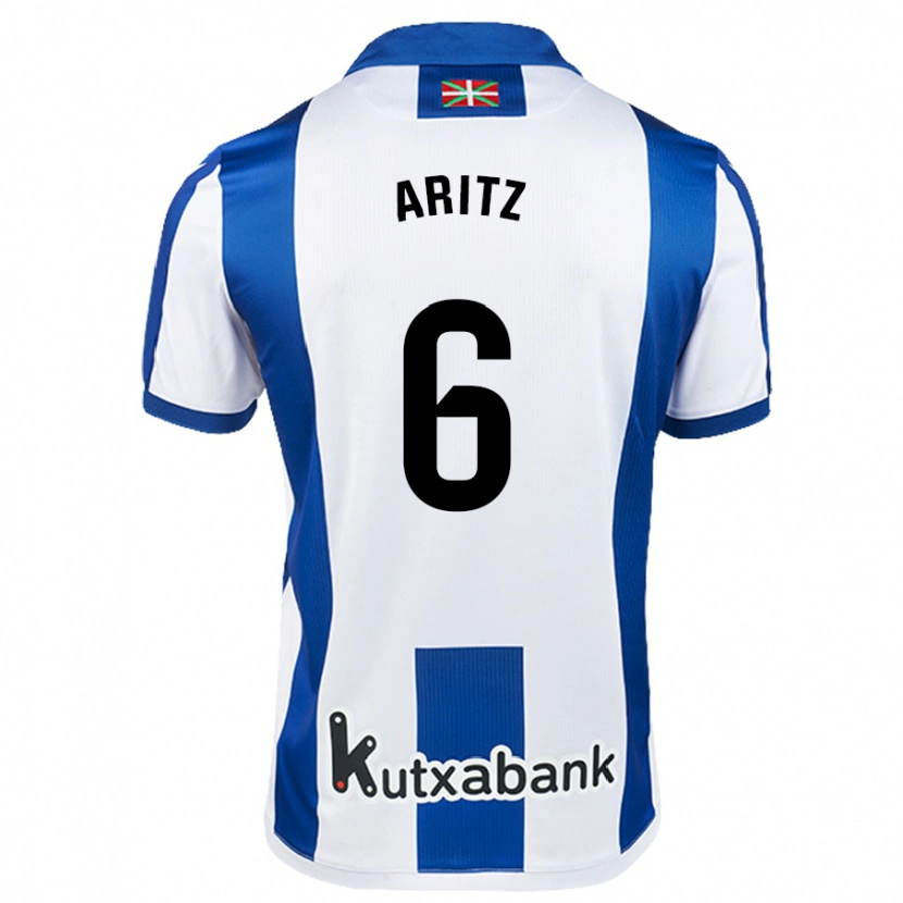 Danxen Heren Aritz Elustondo #6 Wit Blauw Thuisshirt Thuistenue 2024/25 T-Shirt