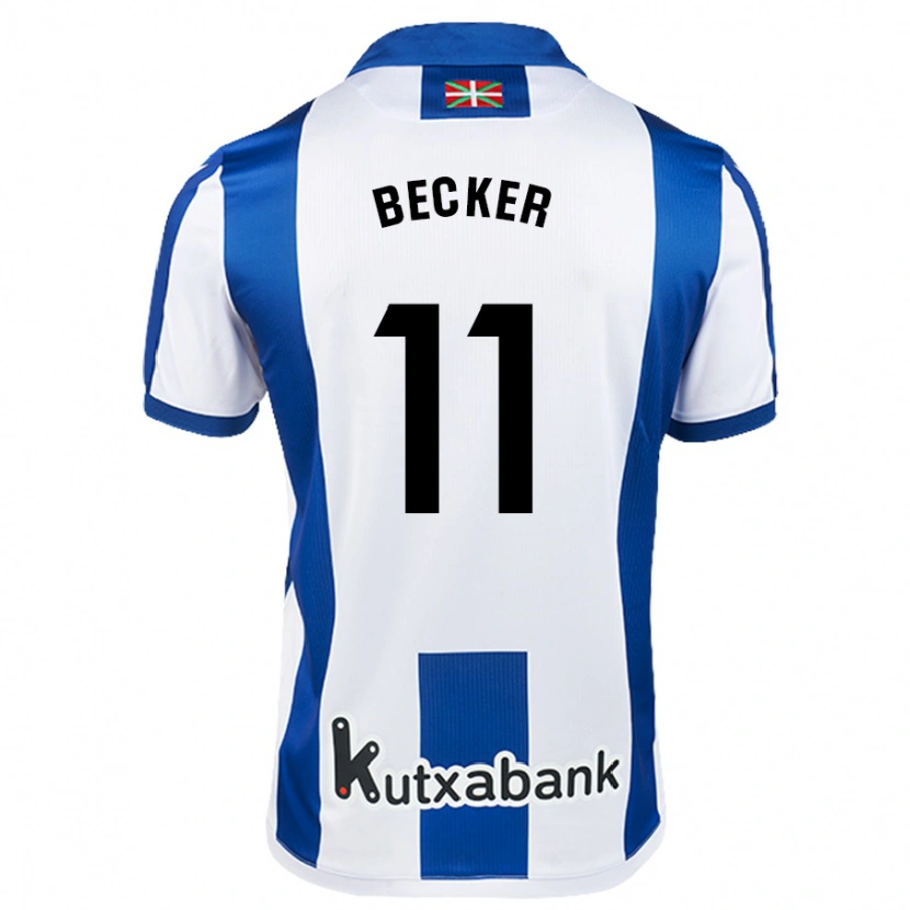 Danxen Heren Sheraldo Becker #11 Wit Blauw Thuisshirt Thuistenue 2024/25 T-Shirt