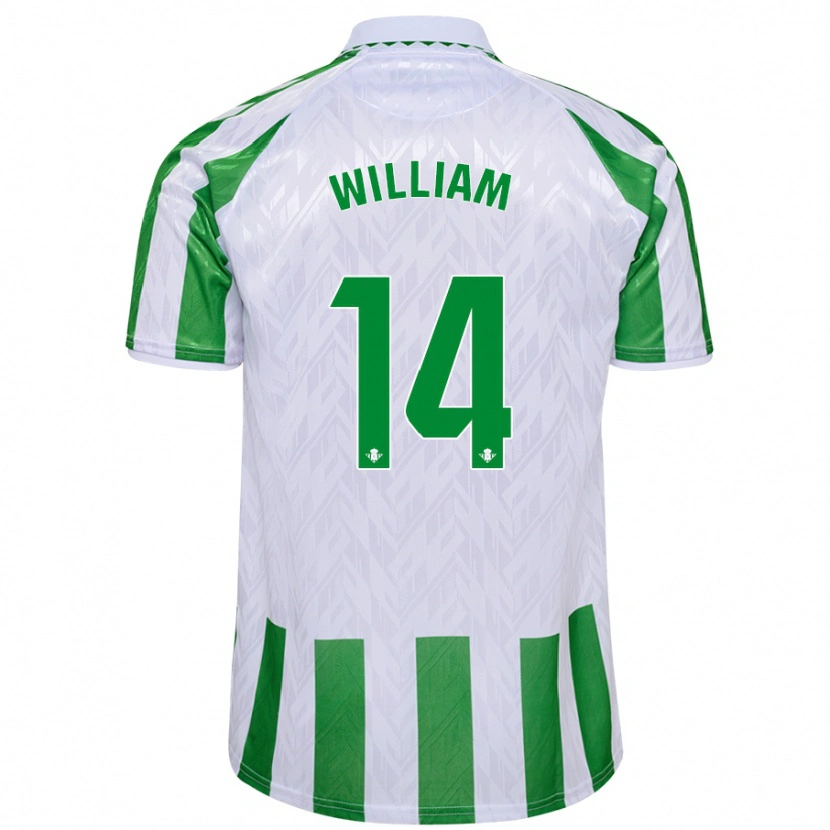 Danxen Heren William Carvalho #14 Groen Witte Strepen Thuisshirt Thuistenue 2024/25 T-Shirt