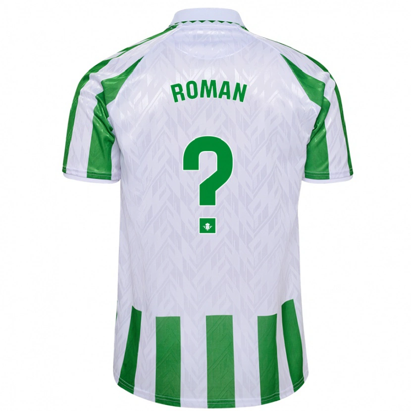 Danxen Heren Samu Román #0 Groen Witte Strepen Thuisshirt Thuistenue 2024/25 T-Shirt