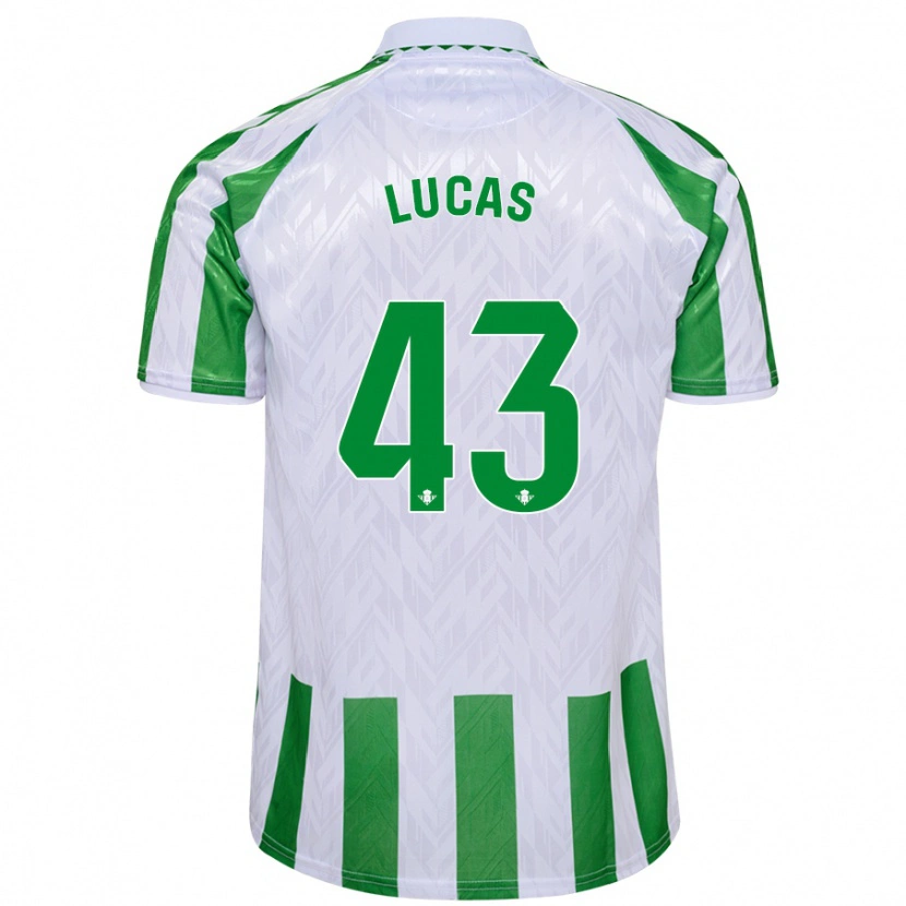 Danxen Heren Lucas Alcázar #43 Groen Witte Strepen Thuisshirt Thuistenue 2024/25 T-Shirt